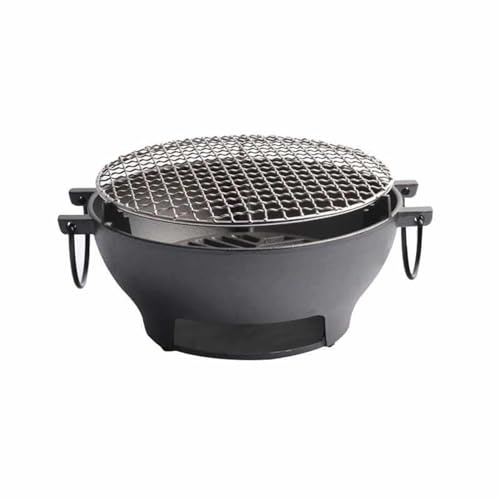 Charcoal Barbecue Grill Portable BBQ Grill Korean BBQ Grill Stainless Steel Camping Grill Stove Carbon Barbecue Grill Tabletop Smoker Grill for Outdoor,Indoor and Picnic,22cm