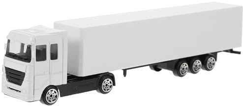 HEMOTON LKW Modellspielzeug Reibungsautos für Kinder Mini Container LKW aus Legierung Kleinkind Modell legiertes Auto Roller Lastwagen Weiß