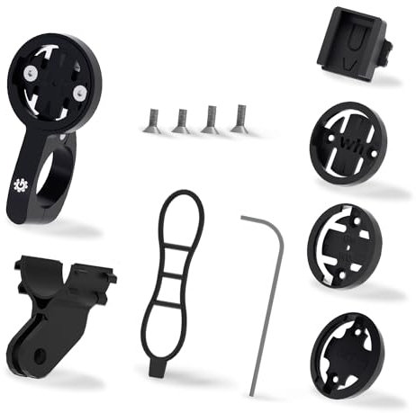 Aero Bars Mount for Wahoo - Bike Computer Mount for Garmin Edge Wahoo Element Bolt Mini Cateye Bryton GoPro Action Camera and Flashlight, for Aero Bar, TT Bars, Tri Bars for Road and Triathlon Bikes