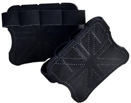 NOURIS Trainingshandschuhe, Gym-Griffe, Gewichtheben, Handflächen, Hantelgriffpolster, Männer und Frauen, Cross-Workout, rutschfeste Trainingshandschuhe, Gym, Fitness, Sport, Handschutz(Black)