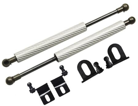 Vorderen Haube Lift Unterstützung Stoßdämpfer Für Opel Für Corsa D 2006-2014 Vorderen Haube Haube Gas Streben Carbon Faser Lift Unterstützung Schocks Dämpfer Absorber Prop Kolben Stange(Silver Carbon