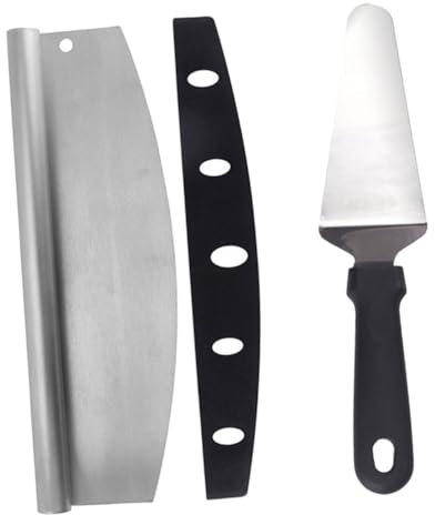 Amosfun 1 Satz Halbkreis förmiger Pizza-Cutter Pizza-Transfer-Schale Pizza-Werkzeug Pizzaklinge küche gadget gadgets küche pizzarad Pizzaschneider Pizzaschneidegerät Rostfreier Stahl Black