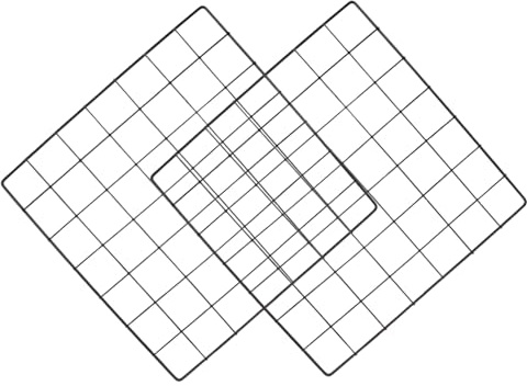 Ciieeo 2 Stück Wandgitter für Fotos 35x35 Cm Bilderorganisator aus Eisen und Abs Bohrfreie Wandmontage für Wohnzimmer Küche und Bad | Quadratische Wandgitteraufhänger, für Fotos und Deko, Wandpaneele für Tür und Zuhause
