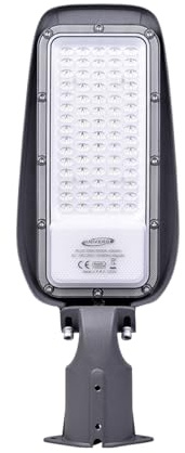 Partenopea Lampione armatura stradale ad alta efficienza illuminazione LED luce per viali strade sentieri percorsi giardino 230V (Grigio - 50w - luce fredda 6500k)