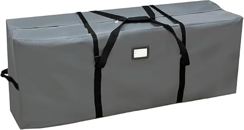 GUDELAK Weihnachtsbaum Aufbewahrung, passend für bis zu 2,3 m große Weihnachtsbäume, robuste 600D Oxford-Weihnachtsbaum Tasche, Braun Tannenbaum Tasche zur Aufbewahrung von (127 x 50 x 38 cm)