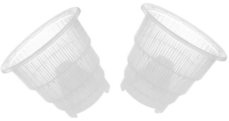 FONDOTIN 2piezas Macetas Transparentes para Orquídeas De Macetas Drenaje y Circulación De Aire para Plantas De Interior como Suculentas y Cactus