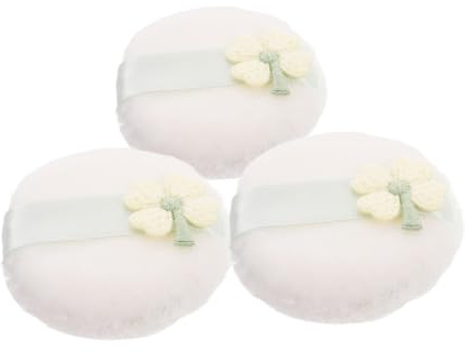 Beaupretty 3pièces Houppette à Compacte Applicateur De Maquillage Souple Et Lavable Pour Fond De Teint Et