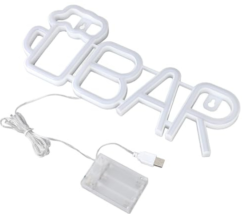FTVOGUE Bar Neonlicht, Bierform LED -Neonschild, USB oder Batteriebetrieben, Breite Anwendung, Hohe Sicherheit, Einfach zu Bedienen für Wohnkultur (Rote Bar)