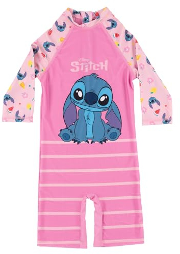 United Labels Lilo & Stitch Badeanzug UV Schutz 50 für Mädchen, Rosa, Schwimmanzug Einteiler, Bademode Kinder, Badebekleidung