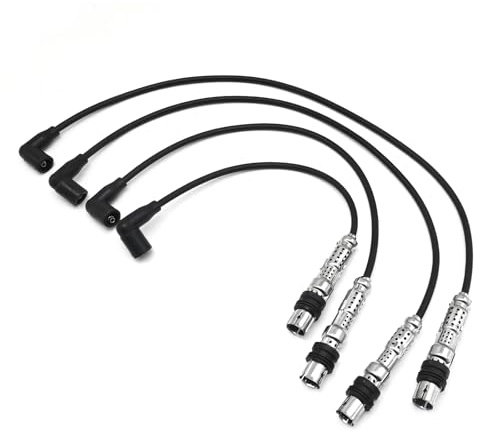 Hoypeyfiy 4er-Pack 03F905409C Zündkabel-Set, Ersatzteil für A1, A3, Ersatz für Seat Ibiza, Ersatz für Skoda Fabia 2010-2015, Ersetzt 03F905430E, 06F905430F