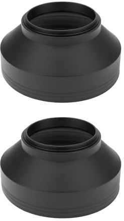 YINETTECH 2 paraluce pieghevole in gomma a 3 stadi da 55 mm per obiettivo della fotocamera con filettatura a vite da