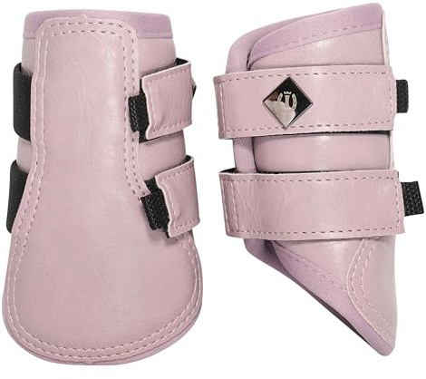Imperial Riding IRH Rebel Gamaschen, schützende PU-Außenschale, glänzende Optik, Klettverschluss, ideal für Training & Alltag, Ballerina, Shetty
