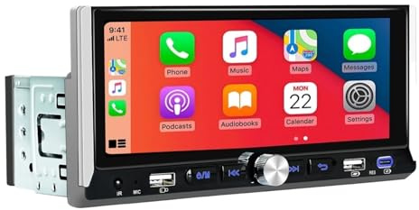 Navegación GPS para Coche Receptor de Audio con Pantalla táctil 6,9, navegación para Coche, Bluetooth, Carga rápida Tipo C