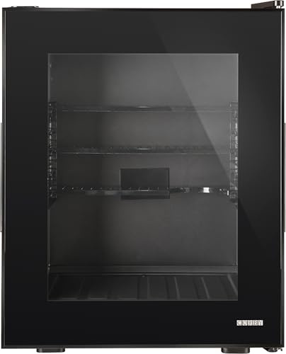 Corby Eton 35L Glass Door Minibar in Black & Black - UK Plug
