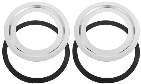 SHINEOFI Garbage Disposal Sink Seal Gasket Accessory 2pcs Putty-Free Flange Gaskets with 2pcs Washers for Kitchen Drain 140x114mm Disposal Drain Seal Ring Replacement