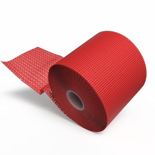 Horn Medical Horn-Haft krepp color - Kohäsive Fixierbinde, weich, rutschfest, hautverträglich, selbsthaftend, Rot (8 cm x 20 m)
