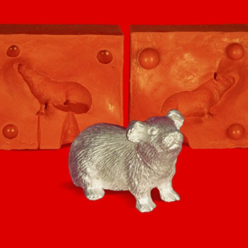 Zinngießform Meerschweinchen, ca. 85g Reinzinn