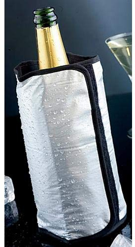 Brandani 60496 Rinfrescatore Bottiglia 15,5 x 23,5 x 3 cm, Argento
