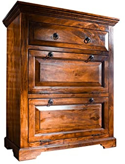 MASSIVMOEBEL24.DE | Oxford Kommode Akazie 80x45x100, Farbe:Hellbraun lackiert, Größe:80x45x100 cm (BxTxH)