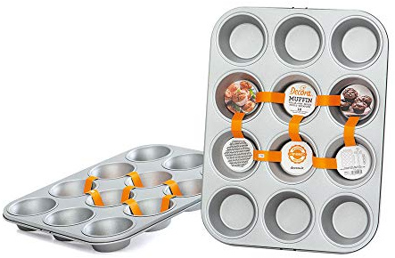 Decora 0062750 Moule 12 Muffins en Acier Anti-ADHÉSIF, Métal