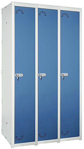 Vestiaire Métallique industrie propre. 1 Porte. 1 Module. 3 Eléments. Dim : H 1800 mm x L 1230 mm x P 520 mm. Démonté.
