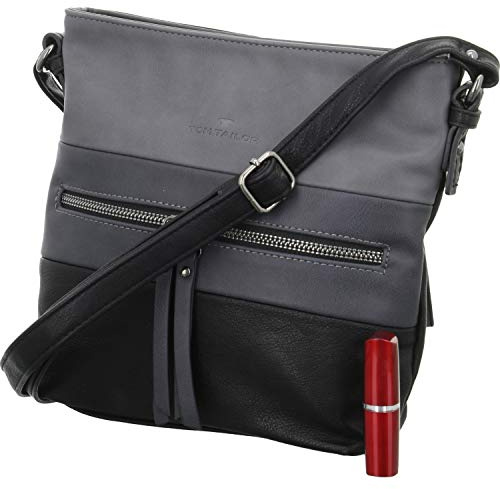 TOM TAILOR Ellen Damen Handtasche Crossbody Bag Mittelgroß Schwarz