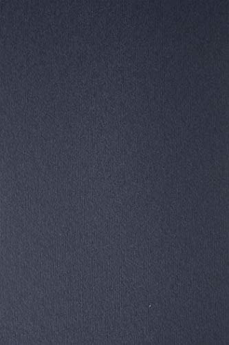 Netuno 100x Strukturkarton Dunkelblau DIN A4 21 x 29,7 cm 280g Nettuno Blue Navy Strukturpapier farbig bedruckbar Bastelkarton mit Linien für Visitenkarten Diplome Einladungen Tischkarten Platzkarten