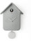 Guzzini Qq Home Orologio a Cucù con Pendolo, 24.8 x 12 x 39 cm, Grigio chiaro