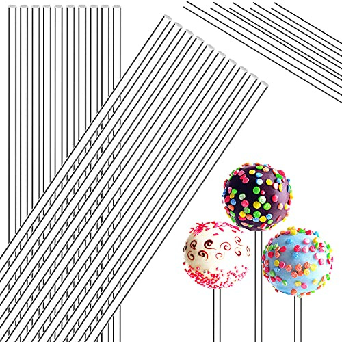 Zopeal 200 Pièces Bâtonnets de Sucettes en Acrylique Bâtonnets Pops de Gâteau Bâtonnet de Bonbon Bâtonnet à Friandises pour Mariage Halloween Noël Topper de Cupcake (Transparent, 6 Pouces)