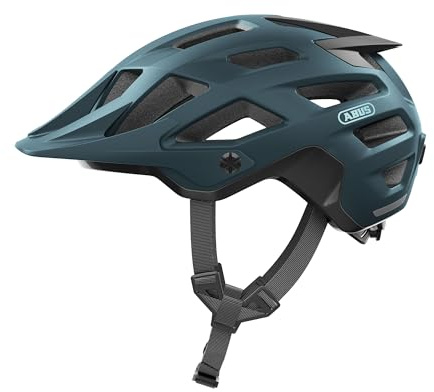 ABUS MTB-Helm Moventor 2.0 - komfortabler Fahrradhelm fürs Gelände - All-Mountain-Helm - für Damen und Herren - Blau Matt, S