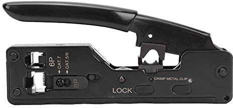 Kabel-Crimpzange, Schneidkopf-Design RJ45 RJ12/11 Crimp-Crimpzange, rutschfester Stahl Präziser Verdrahtungsrahmen für Netzwerkanschluss