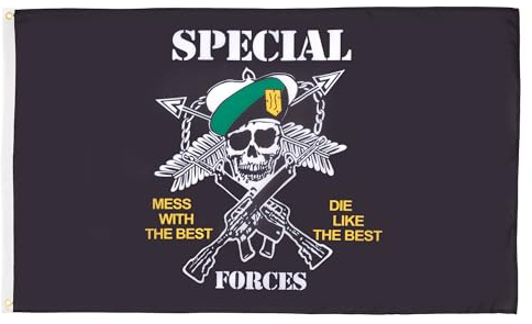 AZ FLAG Drapeau USA Army Spécial Forces 90x60 cm Polyester 100D 2 Œillets | Usage intérieur et extérieur Drapeau décoratif des forces spéciales américaines coutures doubles et bords renforcés