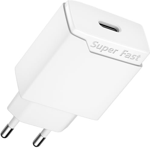 Newding Cabezal Cargador Tipo C Carga Rapida, 25W USB C Compatible con Phone 16 15 14 13 12 11 X Pro MAX Plus Mini Samsung Galaxy S25 S24 S23 S22, Adaptador de Corriente, Cargador de Pared
