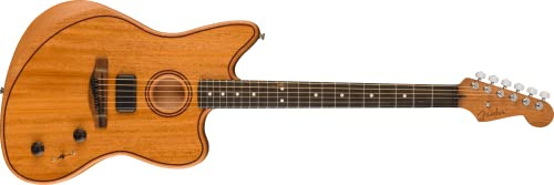 Fender American Acoustasonic Jazzmaster All-Mahogany EB Natural - Westerngitarre