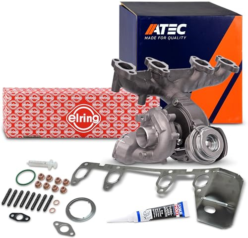ATEC Germany 1x Turbolader, inkl. Montagesatz, Kompatibel mit A udi A3, SEAT ALTEA, LEON, TOLEDO, SKODA OCTAVIA 2, SUPERB 2 Kombi (3T5), VW CADDY, EOS, GOLF PLUS 5, GOLF 5, JETTA, PASSAT B6, TOURAN