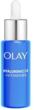 Olay Hyaluronic 24 + Vitamin B5, ultra-hydratisierendes Tagesserum mit Hyaluronsäure, Vitamin B5 und Niacinamid für eine glattere und gesünder aussehende Haut, ml