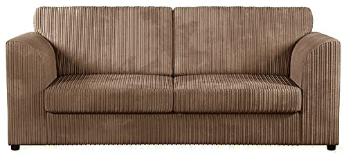 New Luxor Fullback Coffee 3 Seater Sofa | Soft Jumbo Cord Fabric 3 Seats For Living room Furniture (Coffee, 3 Seater)