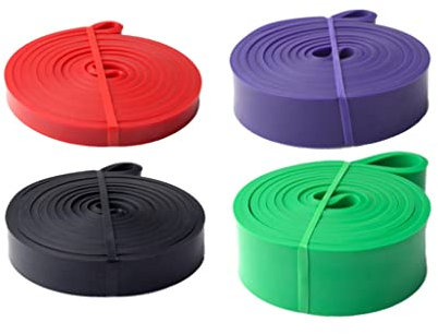 Widerstandsband Übung Gummiband Training Rubber Loop Strength Pilates Fitness Equipment Training Expander Unisex (Color : Argento, Size : Talla nica)