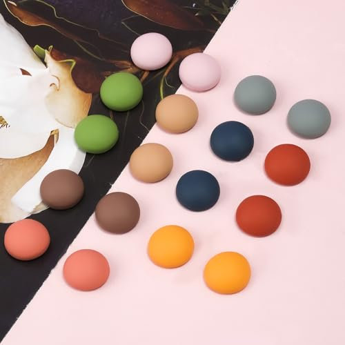 18 Stück Starke Kühlschrankmagnete, Rund Schließfachmagnete Bunt Dekorativ Niedlich Magnetische Pinnadeln für Whiteboard Karte Kalender Kühlschrank Küche Büro Klassenzimmer