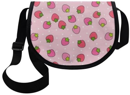 Belidome Kinder-Handtasche, halbrund, Rosa Erdbeere