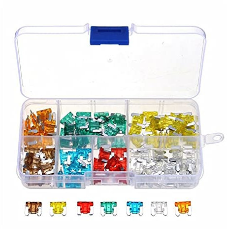 ECLAYA Sicherung 100PCS Auto Sicherung 5A 7,5A 10A 15A 20A 25A 30A Ampere Automatische Klinge Sicherung Set LKW