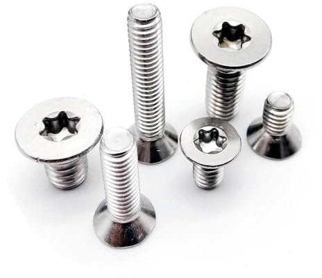 GeRRiT M10 2pcs, 90mm,A2-70 Edelstahl Sechs-Lappen-flacher Senkkopfschraube