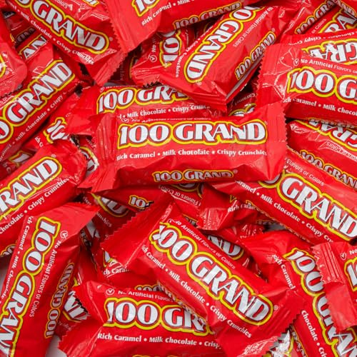 Candy Bar 2 lb FUN SIZE – Bulk, Vintage, Caramel & Crispy Rice & Milk Chocolate, Individually Wrapped (40 Pieces)
