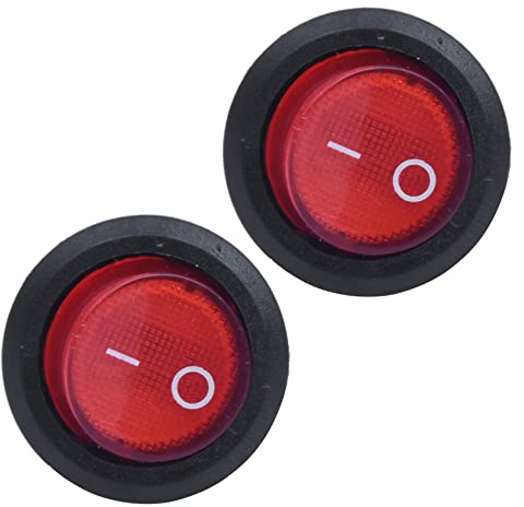 Uikdjgu 3X Interrupteur A Bascule Bipolaire ON OFF Rouge 3 Broches 220V
