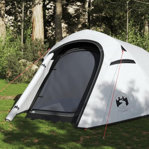 Rantry Tunnelzelt für 3 Personen, weiß, wasserdichter Stoff, Einrichtung, Campingzelt, Strandzelt, Trekkingzelt