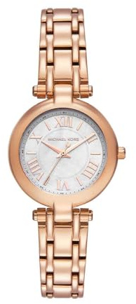 Michael Kors Montre Laney pour Femme, Mouvement à Quartz Trois Aiguilles avec Bracelet en Acier Inoxydable