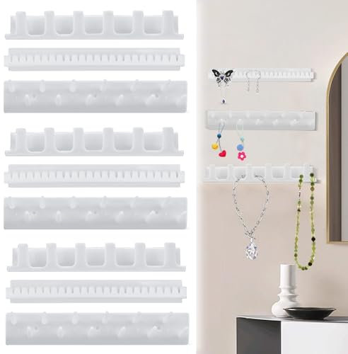 SANOU Mur Bijoux Cintre Crochets Crochets Adhésifs Porte Bijoux Colliers Crochets Étagère Murale Cintres Pour Colliers Et Boucles D'oreilles Présentoir À Bracelets