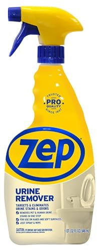 Zep Urine Remover, 32 fl oz - ZUURMV32 - Professional Strength Stain and Odor Eliminator for Hard and Soft Surfaces