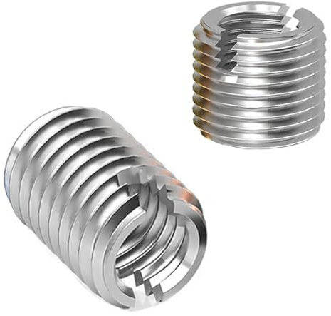 SHELIZI Acier Inoxydable 304 Insert à Filet Auto-frisant à Fente – Insert Threading pour Réparation DIY sur Métal, Bois 20Pcs M8*M12*8