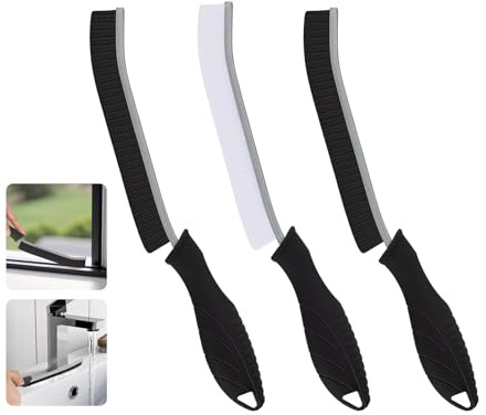 3 Piezas Cepillo Limpieza Grietas Cerdas Duras, Cepillo Limpia Juntas Suelo, para Baño, Cocina, Inodoro y Ventanas - Cerdas Duras para Limpieza Hogar Profunda
